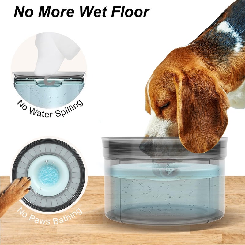 Techphardo 1Gallon No Spill Dog Water Bowl-3.8L Large Capacity, BPA-Free, Anti-Splash & Anti-Digging Design with Non-Slip Base for Messy Drinkers - Image 3